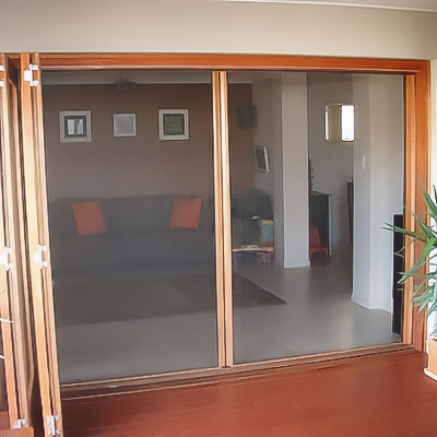 Timber French Doors With Retractable Insect Screen