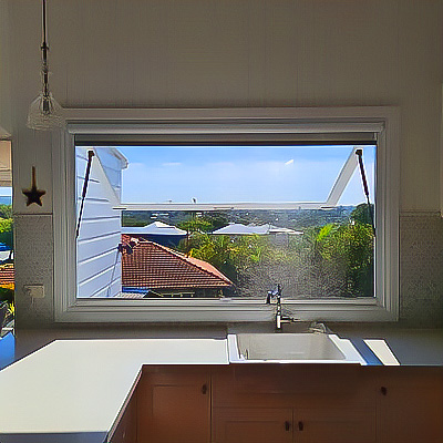 retractable screen on casement queenslander window